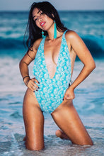 Load image into Gallery viewer, Tropical Blues Monokini